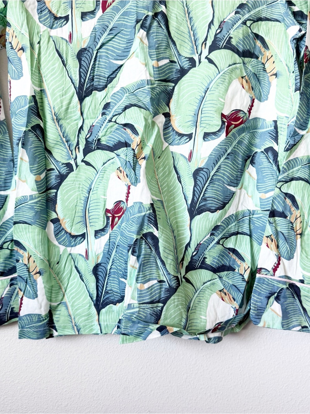 Sant and Abel Martinique Banana Leaf Long Sleeve Pajama Top - Picture 10 of 10